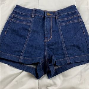 Lotti Moss Denim Blue High Rise Shorts